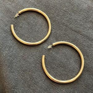 NWOT | Kuhn | Moody 14K Gold Tube Hoop Earrings